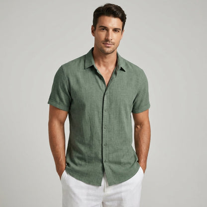 Biancheria da letto maschile stile camicia estiva | Manica corta colletto aperto