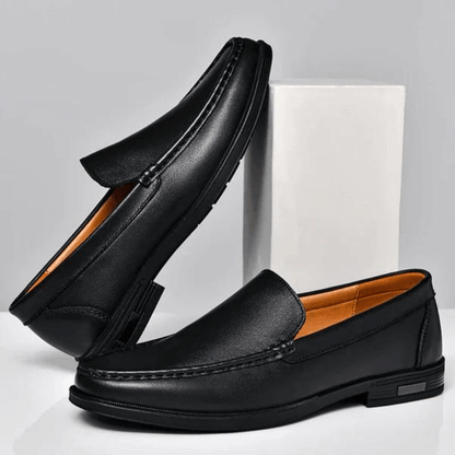Mocassins en cuir pour hommes | Chaussures classiques à enfiler pour robe