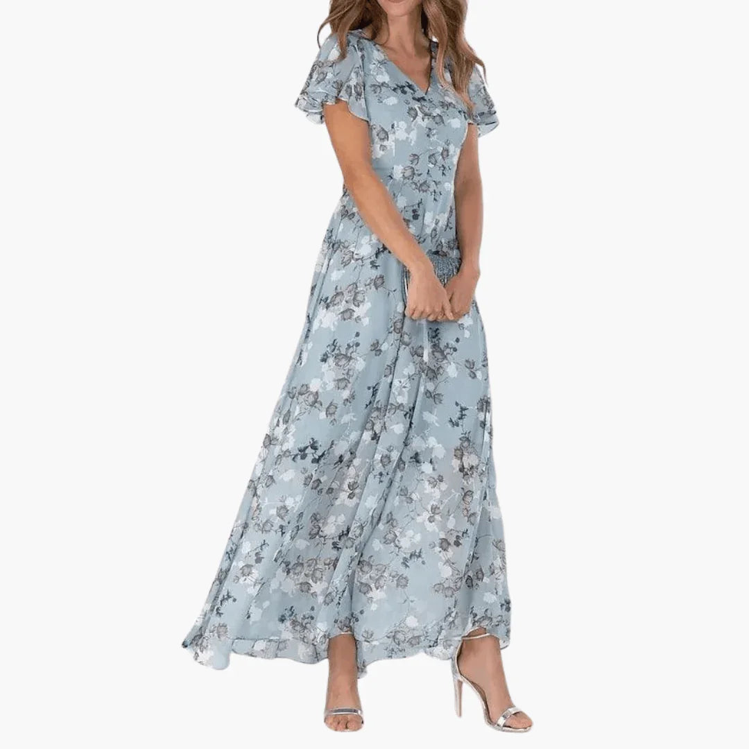Damska Sukienka Maxi W Kwiaty | Lekki Przestronny Letni Styl