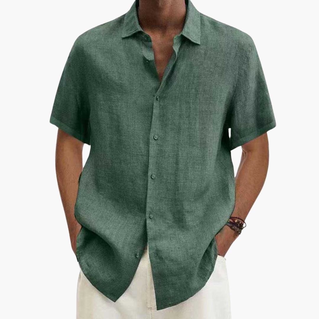 Camisa de Hombre con Mangas Cortas y Botones | Verano Casual