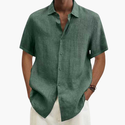Camisa de Hombre con Mangas Cortas y Botones | Verano Casual