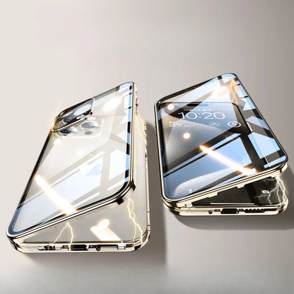 iPhone Etui ze Szkła Hartowanego | Ochrona Prywatności i Odporność na Zarysowania