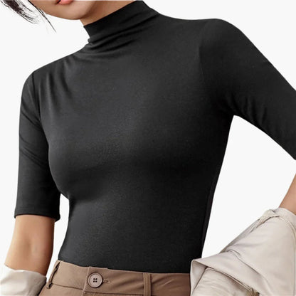 Pull-Over Sans Coutures Femme | Coupe Slim Manches Mi-Longues