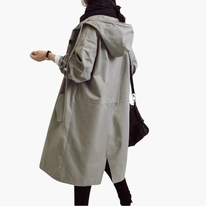 Abrigo de Mujer con Capucha y Botones | Ropa Casual Exterior