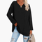 Chemise oversize pour femme avec col en V | Confort décontracté