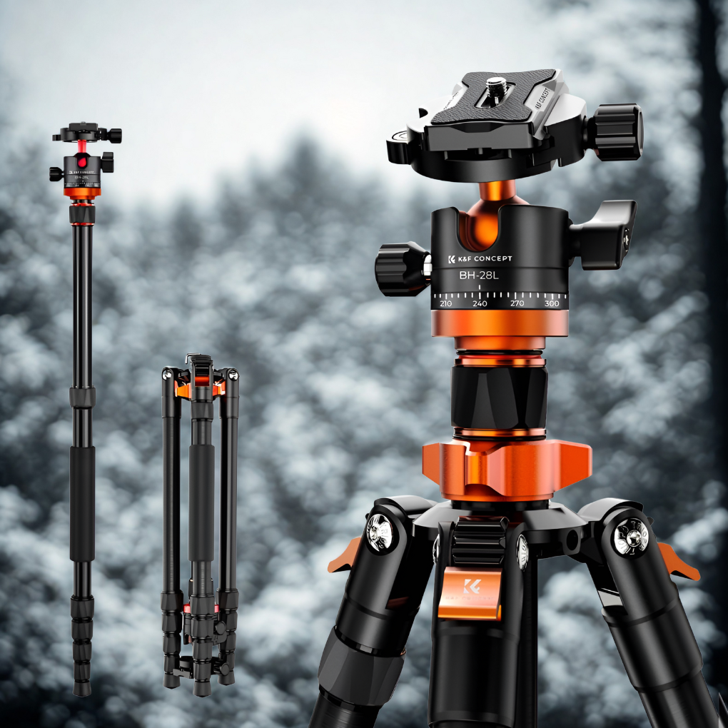 1.7m (67 Inch) Aluminum Portable Camera Tripod | Lightweight and Compact