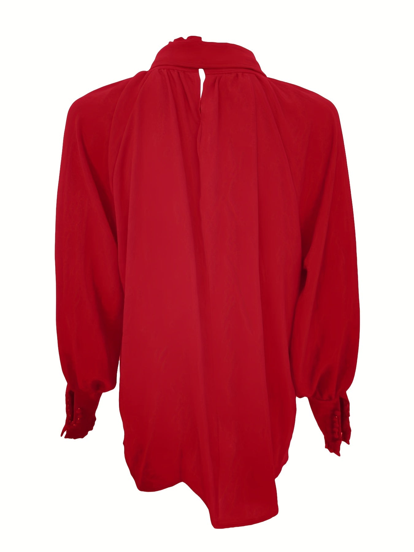 Blusa elegante de mujer con lazo en el cuello