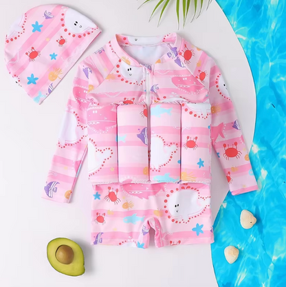 Gilet de Natation 3 en 1 pour Enfants | Soutien de Natation Réglable pour Enfants de 1 à 6 ans