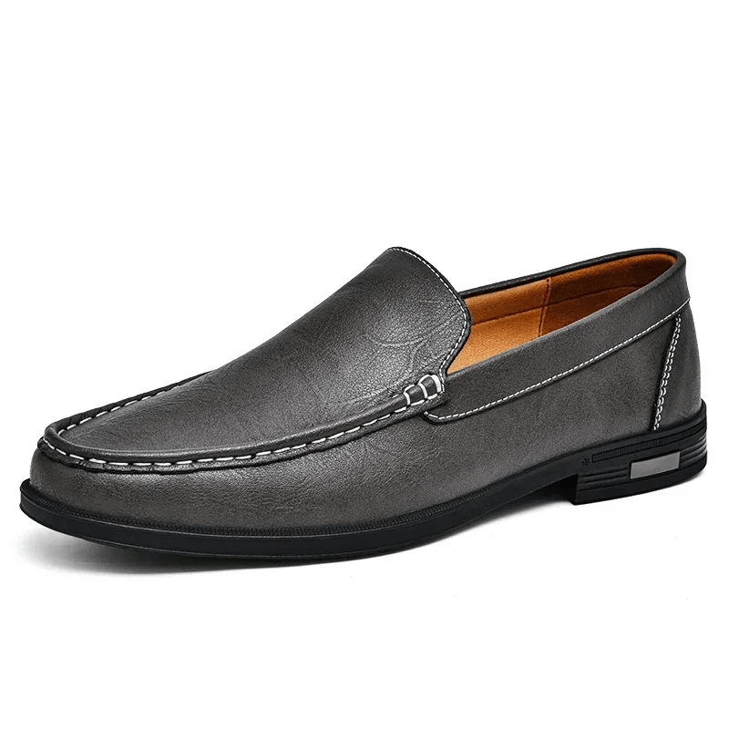Mocassins en cuir pour hommes | Chaussures classiques à enfiler pour robe