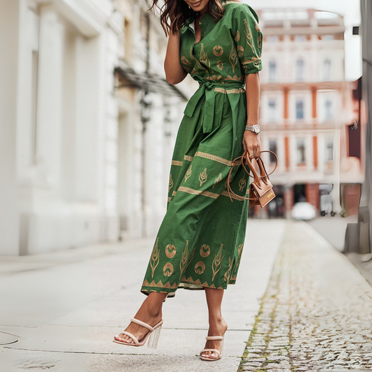 Vestido de verano para mujer con manga corta | Estilo algodón