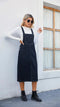 Vestito Midi Salopette in Stile Jeans da Donna