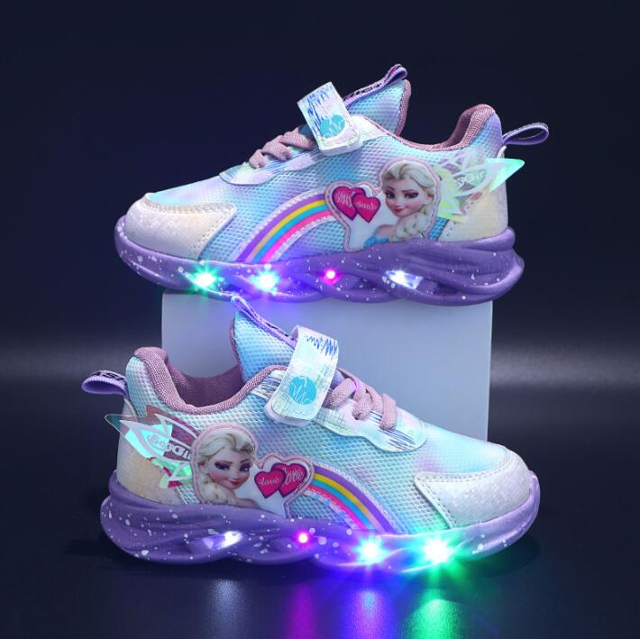 Baskets LED pailletées pour filles