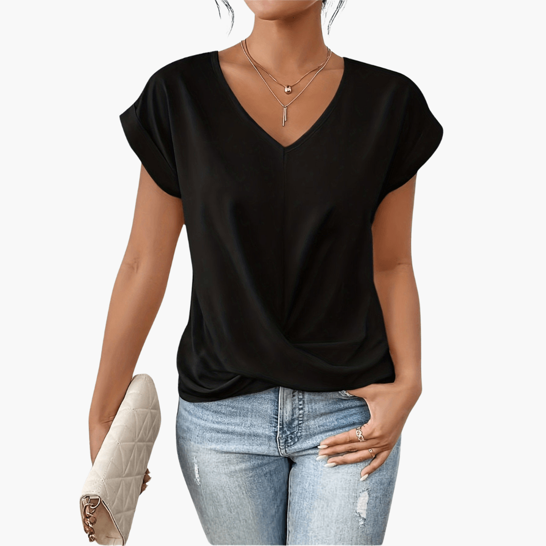 Blouse Femme à Col V | Top Tendance Décontracté