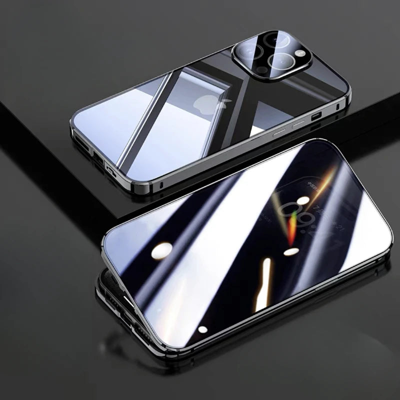 iPhone Etui ze Szkła Hartowanego | Ochrona Prywatności i Odporność na Zarysowania