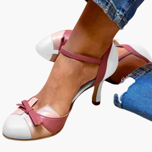 Sandalias de Tacón para Mujer con Correa en el Tobillo | Elegantes con Dedos Descubiertos