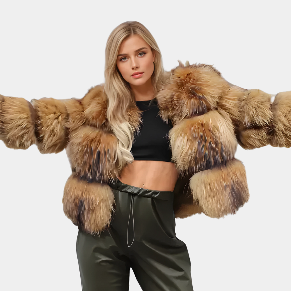 Geacă de iarnă moale, groasă, călduroasă, supradimensionată pentru femei | Blană artificială