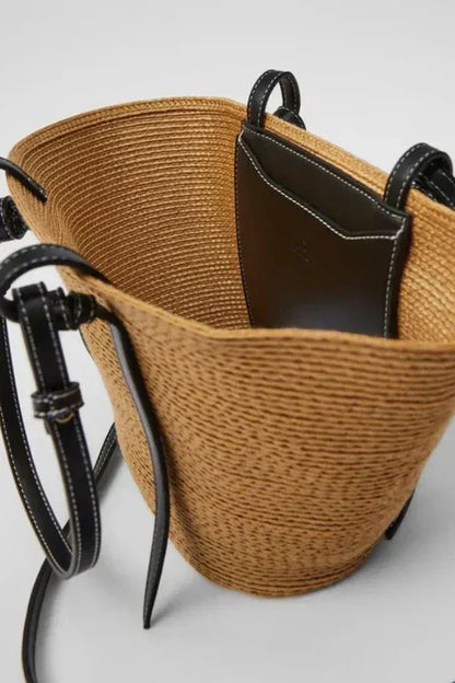 Natural Woven Straw Tote Bag | Spacious and Stylish