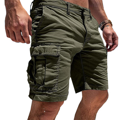 Pantalones Cortos Masculinos Tipo Carga | Para Uso Diario con Múltiples Bolsillos Pantalones Cortos Utilitarios