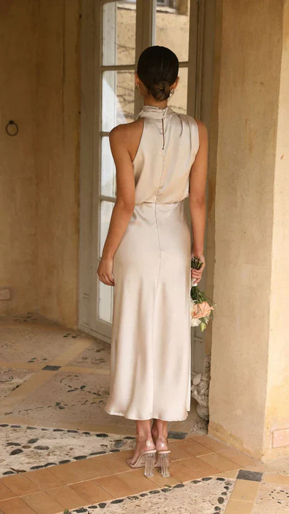 Olivia | Elegancka Satynowa Sukienka Maxi
