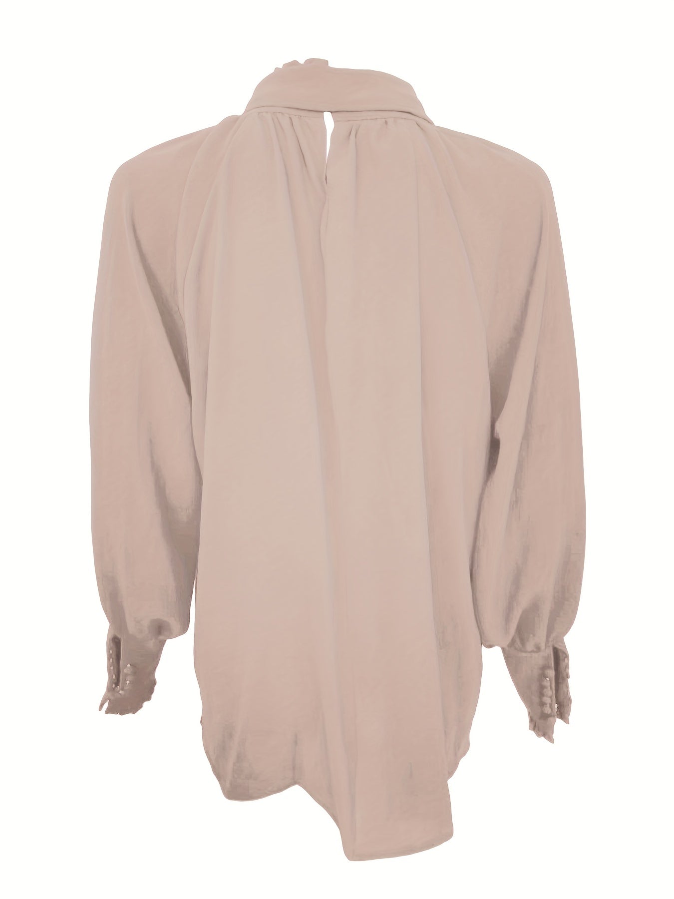 Blusa elegante de mujer con lazo en el cuello