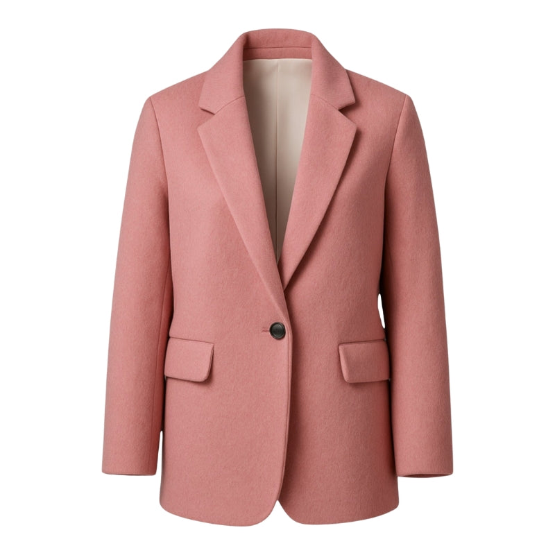 Abrigo Largo de Mujer con Botones y Bolsillos | Estilo Blazer