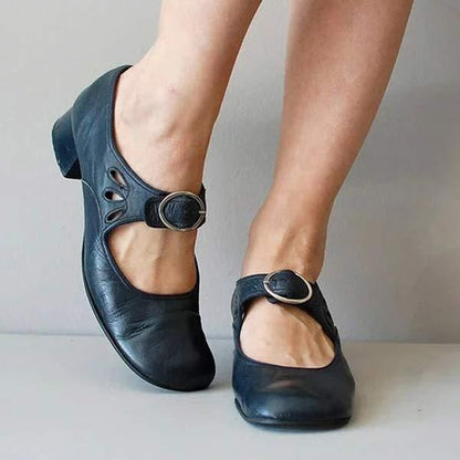 Damskie skórzane buty na niskim obcasie | Ponadczasowa codzienna elegancja