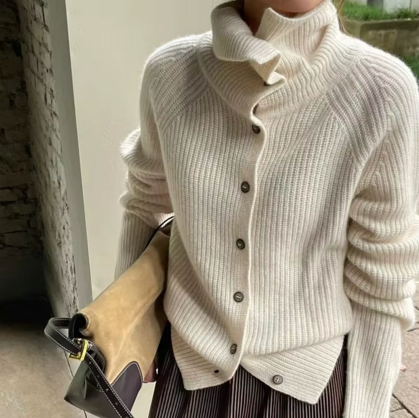 Pull femme à col roulé | Mélange cachemire