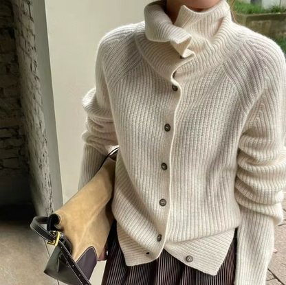 Pull femme à col roulé | Mélange cachemire