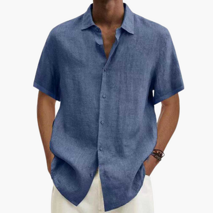Camisa de Hombre con Mangas Cortas y Botones | Verano Casual