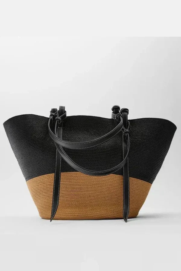 Natural Woven Straw Tote Bag | Spacious and Stylish
