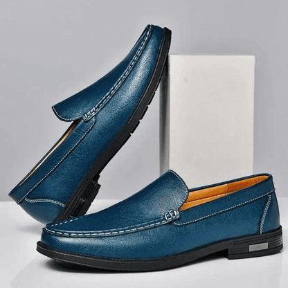 Mocassins en cuir pour hommes | Chaussures classiques à enfiler pour robe