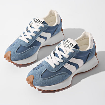 Sneakers rétro da donna | Sneakers con pannelli in stile camoscio