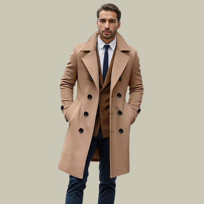Giovanni | Włoski długi płaszcz Massimo dla eleganckiego stylu