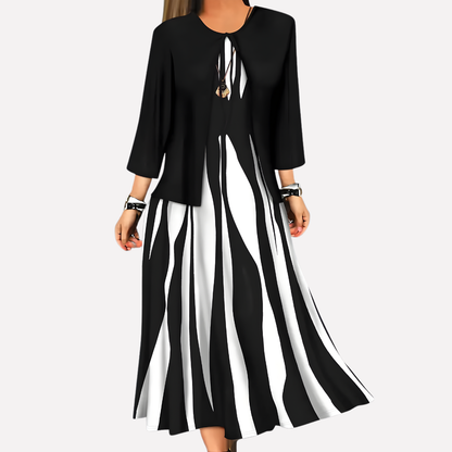 Ensemble robe deux pièces pour femme avec imprimé | Blouse et jupe