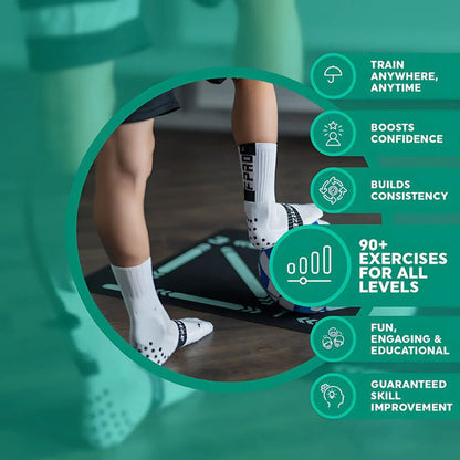 Alfombra de Entrenamiento Balón de Fútbol Profesional y Programa de Entrenamiento en Video