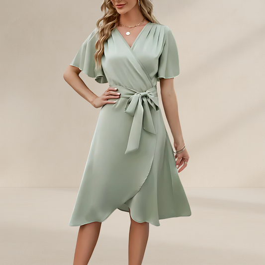 Wrap Dress for Women | V-Neckline Side Tie Summer Style