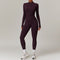 Combinaison pour femme à fermeture éclair | Vêtement de sport extensible sculptant la silhouette