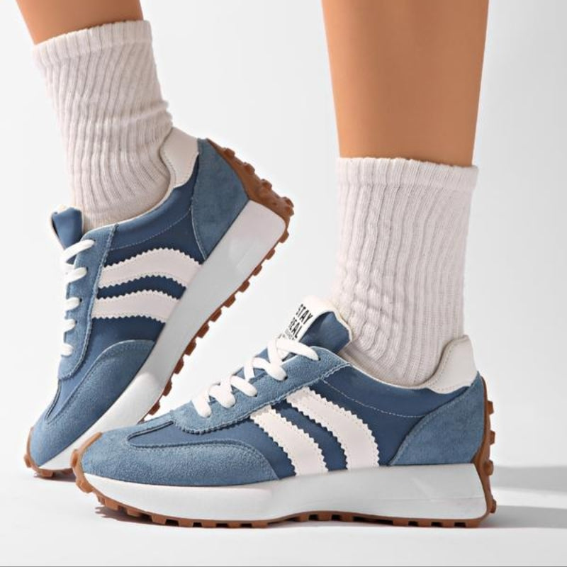 Sneakers rétro da donna | Sneakers con pannelli in stile camoscio