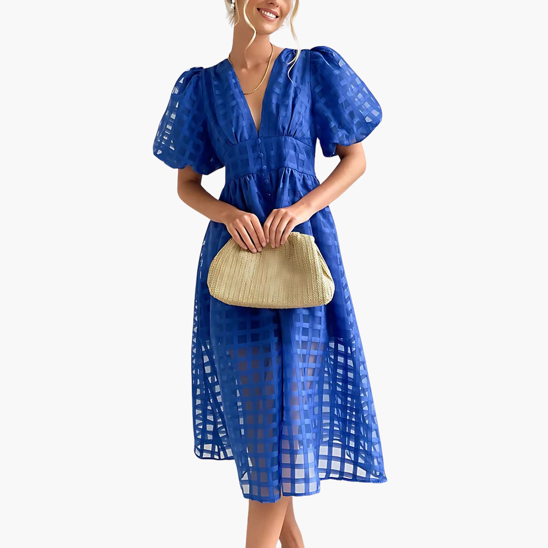 Damska Midi Letnia Sukienka | Szykowna I Elegancka Sukienka