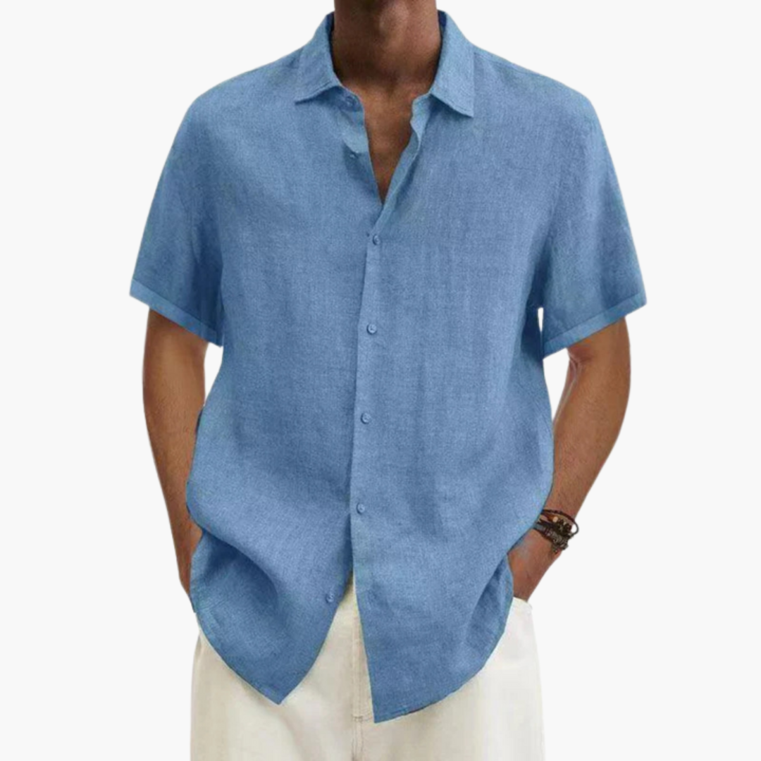Camisa de Hombre con Mangas Cortas y Botones | Verano Casual