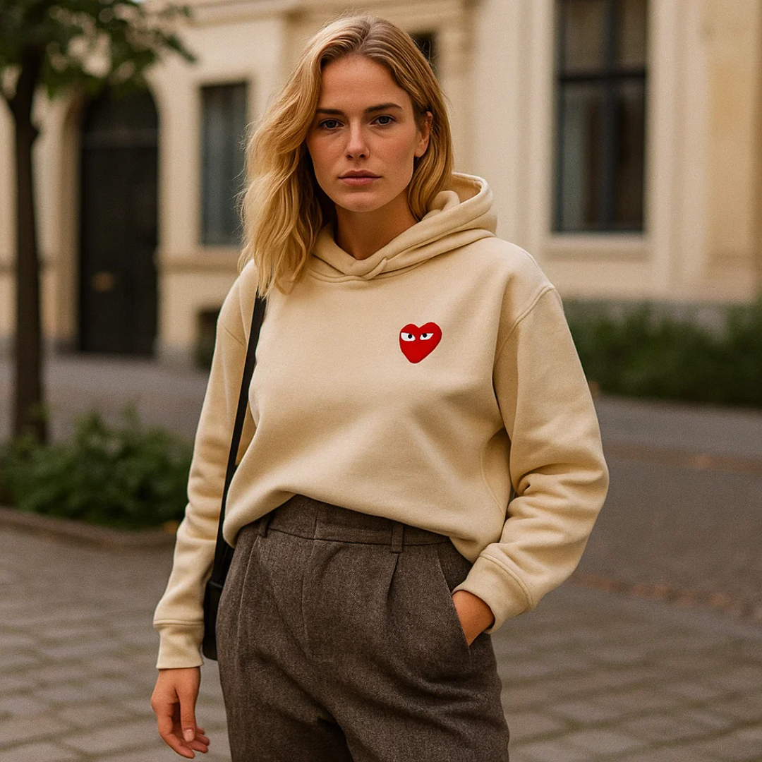 Angel | Sweter Serce - Wygodna i Stylowa Dzianina Damska