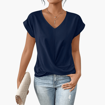 Blouse Femme à Col V | Top Tendance Décontracté