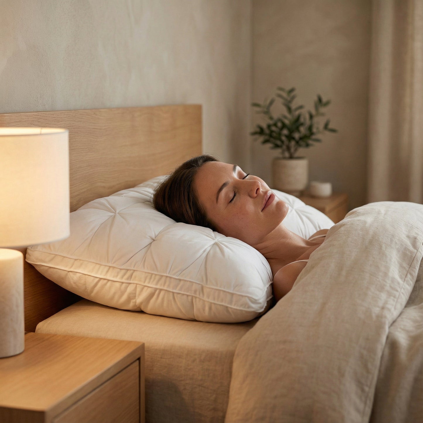 Polštář z husího peří | Prodyšná ergonomická opora krku