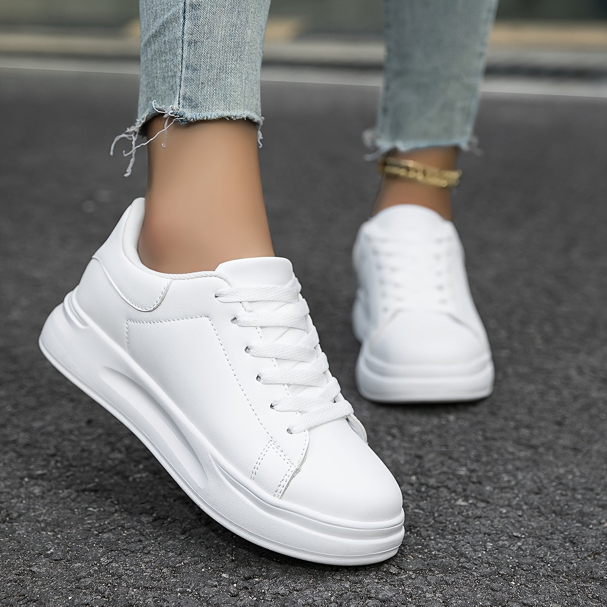 Zapatillas de estilo limpio y cuero para mujer