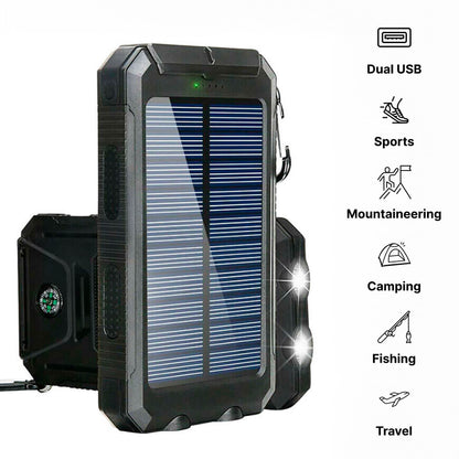 Solární powerbanka 50000mAh | Vodotěžná venkovní nabíječka