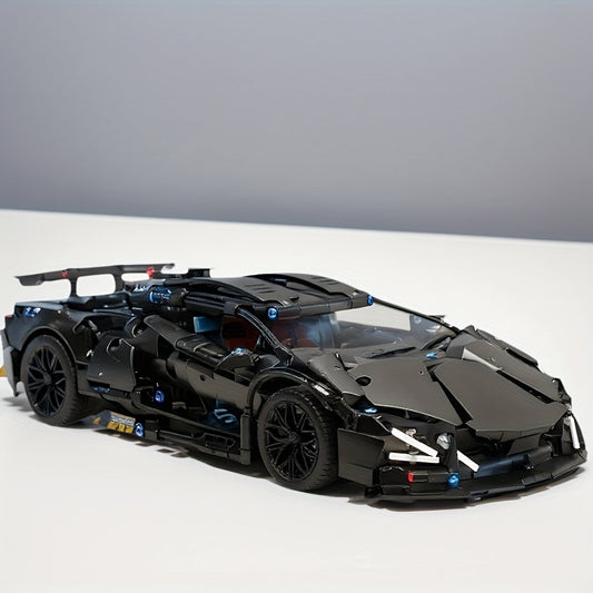 Kit para Construir un Supercoche Negro | Kit para Modelo de Coche de Carreras