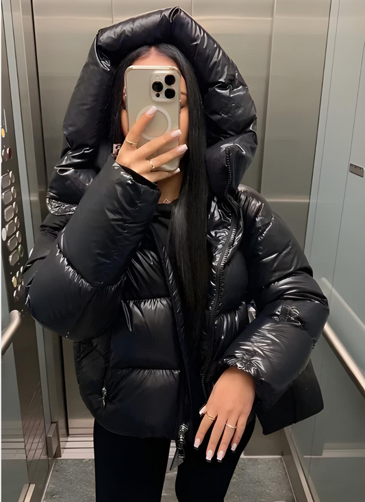 Chaqueta de plumón térmica para mujer de corte ajustado | Abrigo de invierno elegante