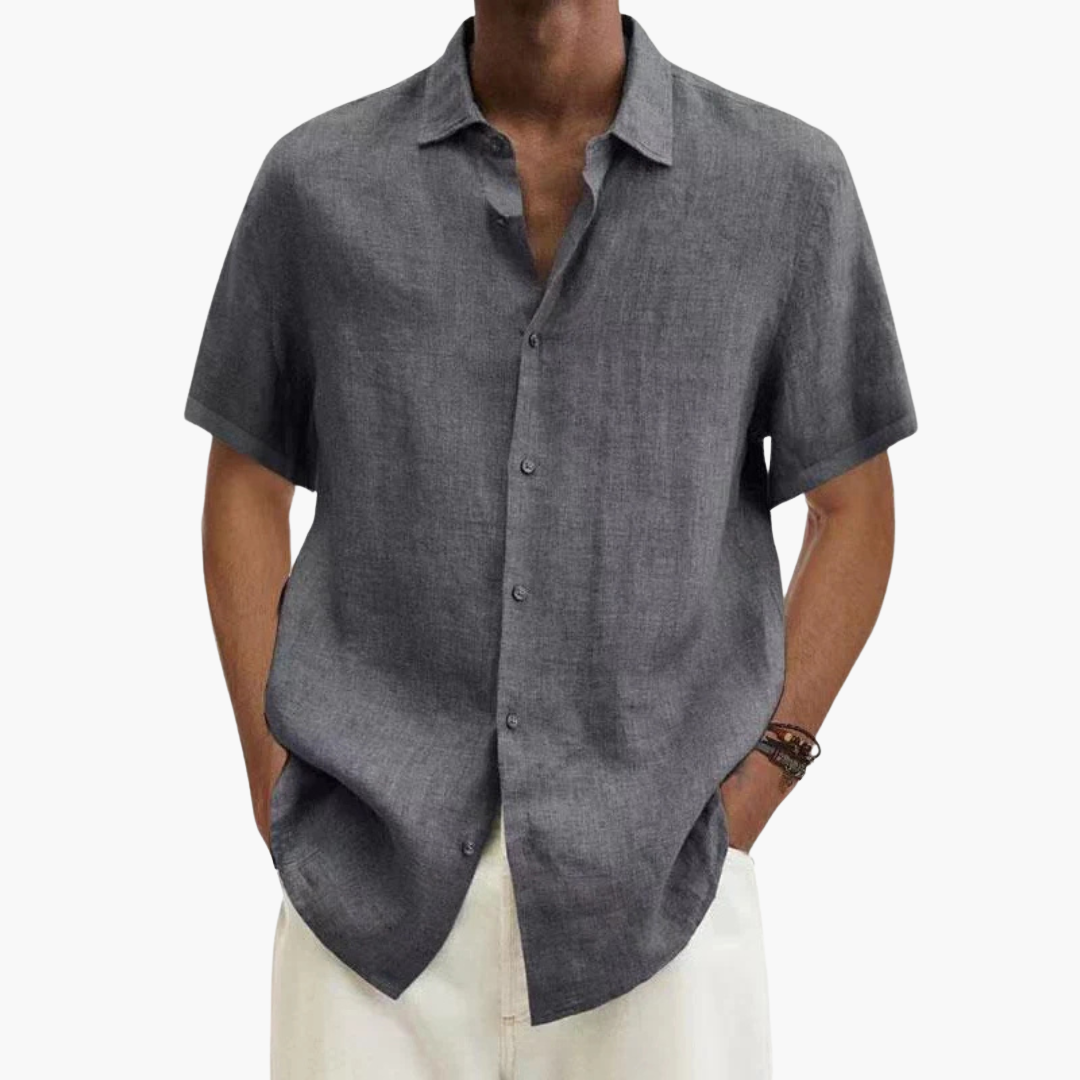 Camisa de Hombre con Mangas Cortas y Botones | Verano Casual