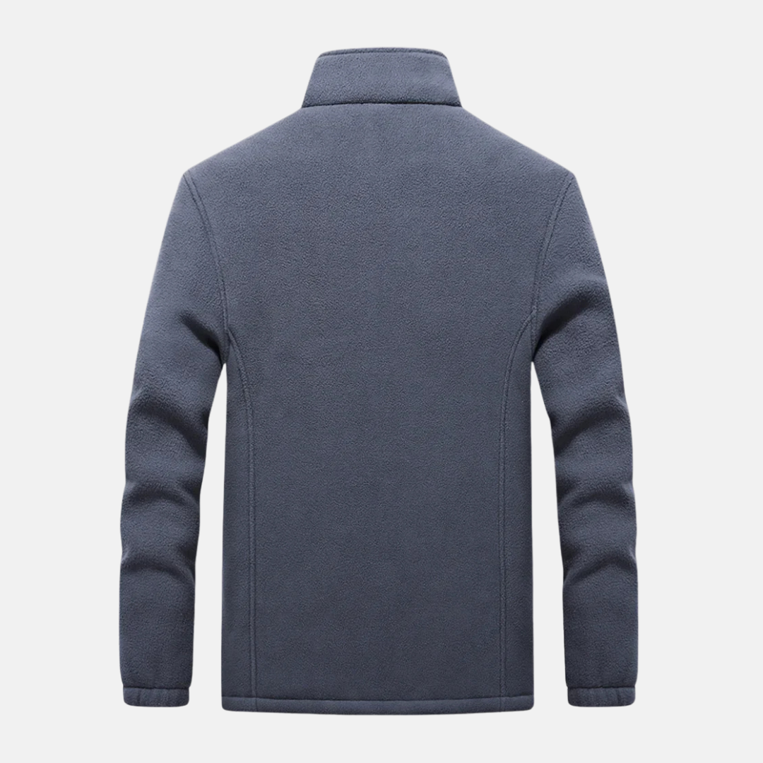 Męska Kurtka Polarowa ze Stójką | Regularny Krój