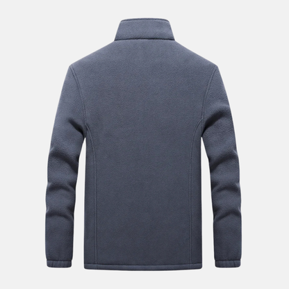 Męska Kurtka Polarowa ze Stójką | Regularny Krój